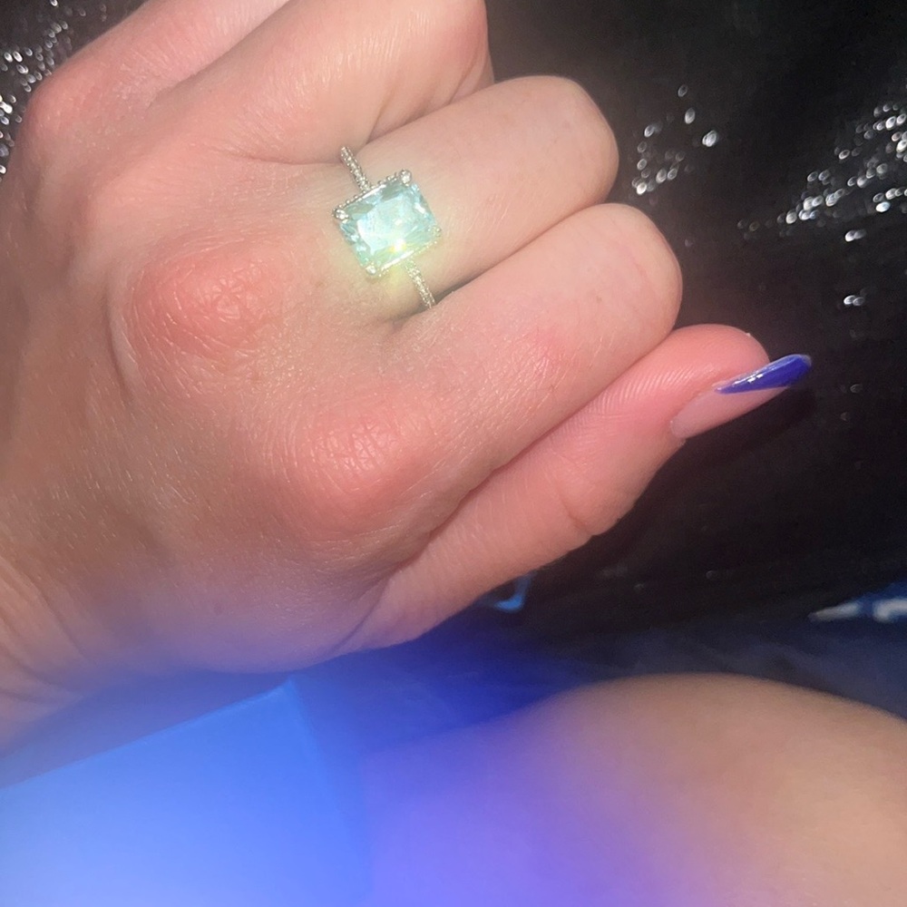 Sterling Silver 925 with Blue Topaz & Zirconia